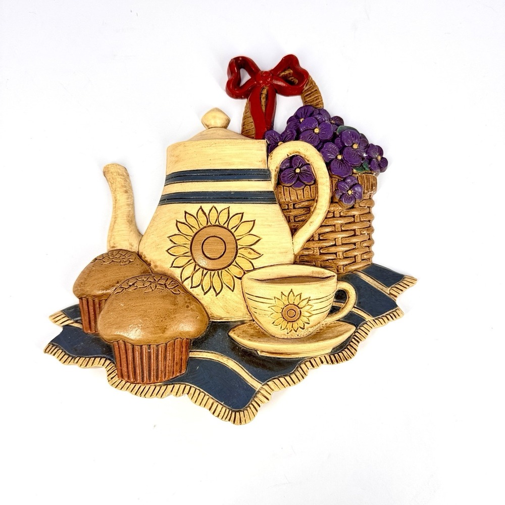 Vintage‎ Home Interiors Country Kitchen Teapot Wall Decor Made in USA